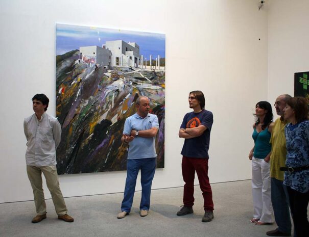 explication pendant la visite guidée d'art contemporain à Madrid