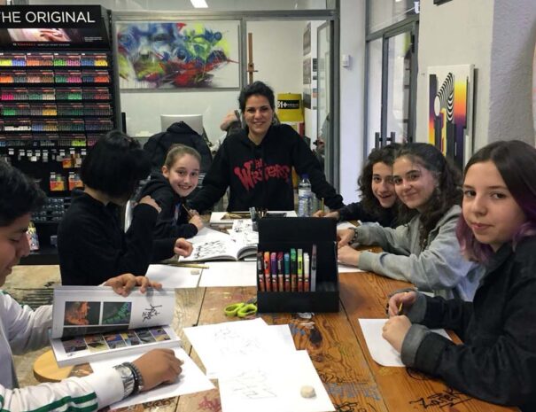atelier au graffiti à Madrid pour les adolescents